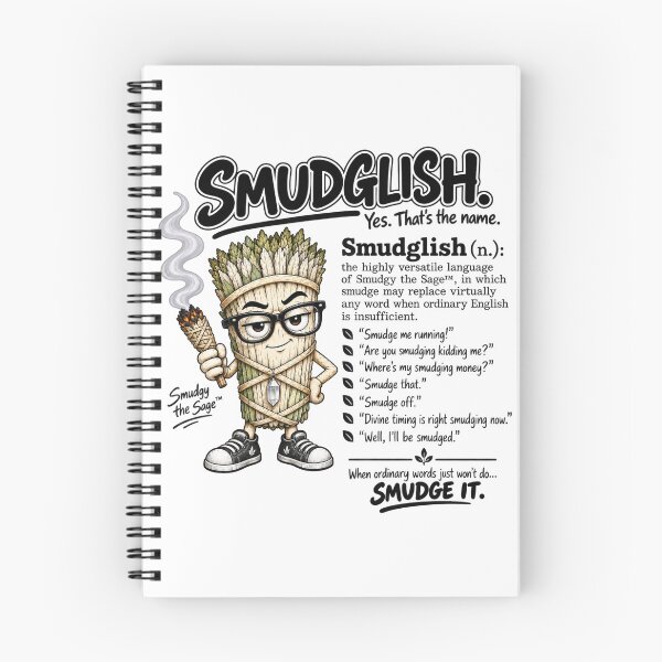 Item preview, Smudglish – Smudgy the Sage Funny Spiritual Humor & Smudging Sayings designed and sold by 11-Designs.