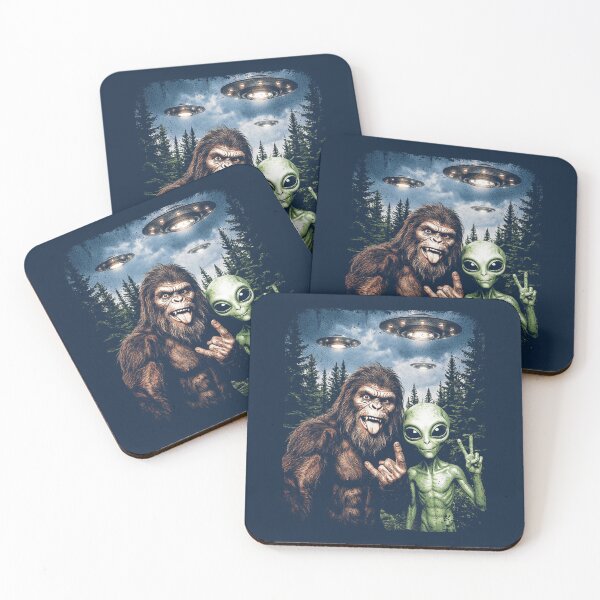 Item preview, Bigfoot Alien Friends Space Scene  designed and sold by BenyaminMc.
