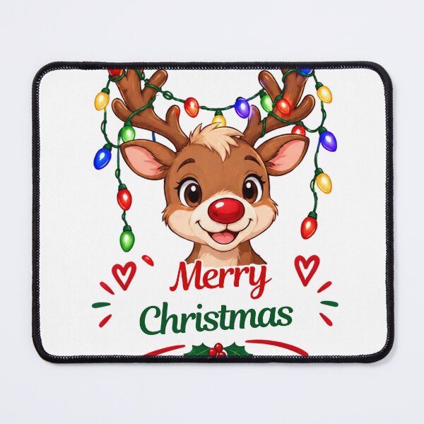 Item preview, Merry Christmas Reindeer Cartoon designed and sold by Kenzie & Co.