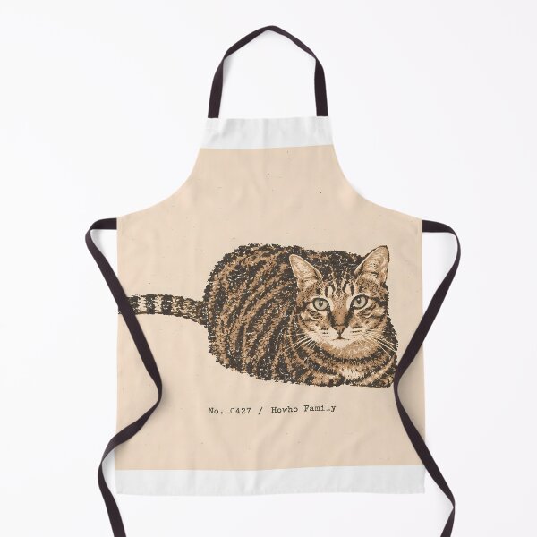 Item preview, Staring Tabby Cat Loaf: Vintage Linocut designed and sold by HowHoFamily.