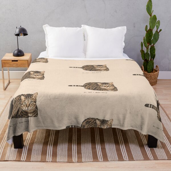 Item preview, Staring Tabby Cat Loaf: Vintage Linocut designed and sold by HowHoFamily.