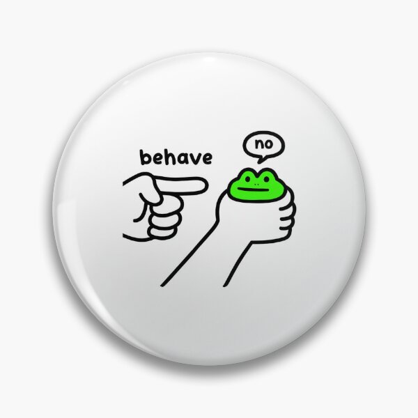 Item preview, Hand Pointing Frog Behave Meme designed and sold by BenyaminMc.