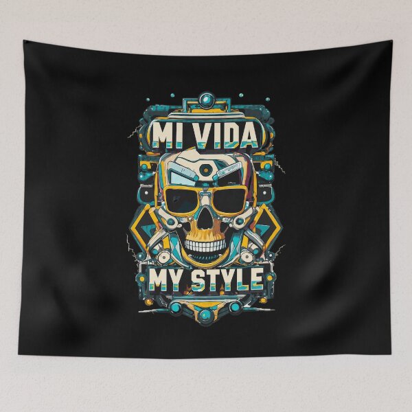 Item preview, Mi Vida My Style Skull Cyberpunk Graphic designed and sold by MICHAENCIS.