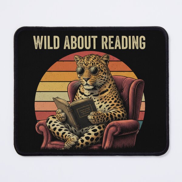 Item preview, Wild About Reading Leopard Retro Vintage Teacher Book Lover designed and sold by CF_VintageDesign.