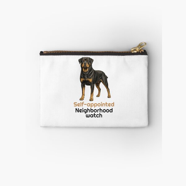 Item preview, Funny Rottweiler Neighborhood Watch Quote designed and sold by bluesquidink.