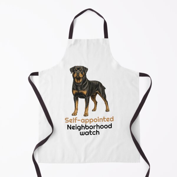 Item preview, Funny Rottweiler Neighborhood Watch Quote designed and sold by bluesquidink.