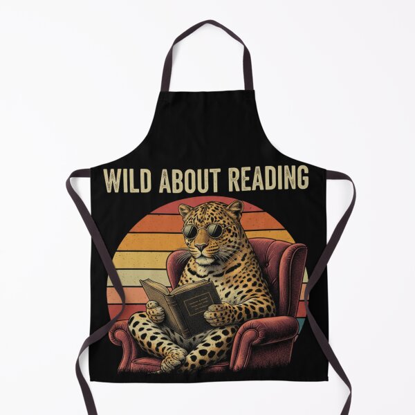 Item preview, Wild About Reading Leopard Retro Vintage Teacher Book Lover designed and sold by CF_VintageDesign.