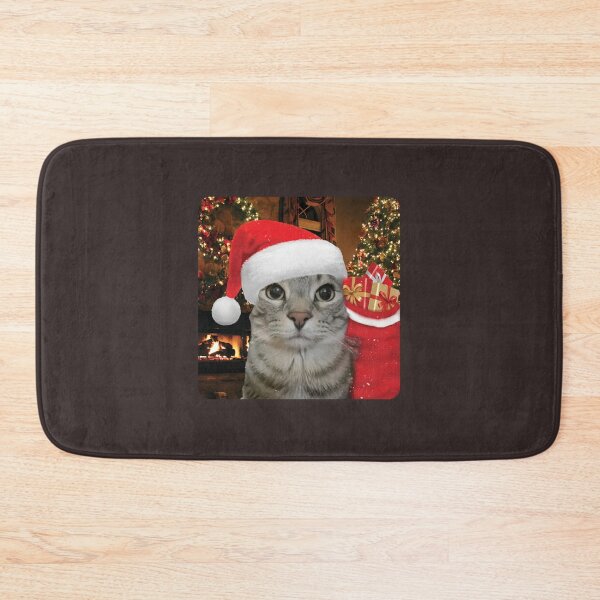 Item preview, Santa Cat Christmas Holiday Scene designed and sold by BenyaminMc.
