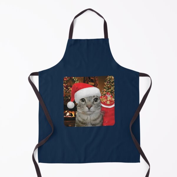 Item preview, Santa Cat Christmas Holiday Scene designed and sold by BenyaminMc.