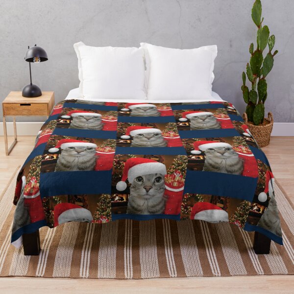 Item preview, Santa Cat Christmas Holiday Scene designed and sold by BenyaminMc.