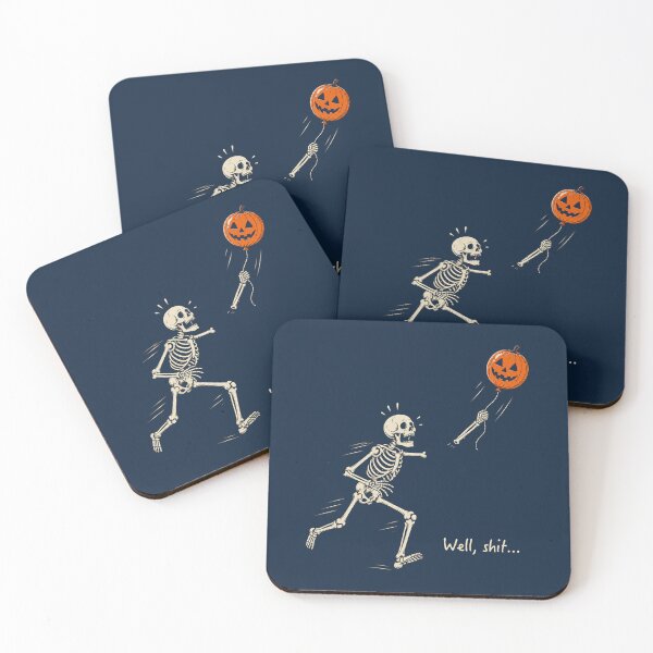 Item preview, Skeleton Throwing Pumpkin Halloween Fun designed and sold by BenyaminMc.