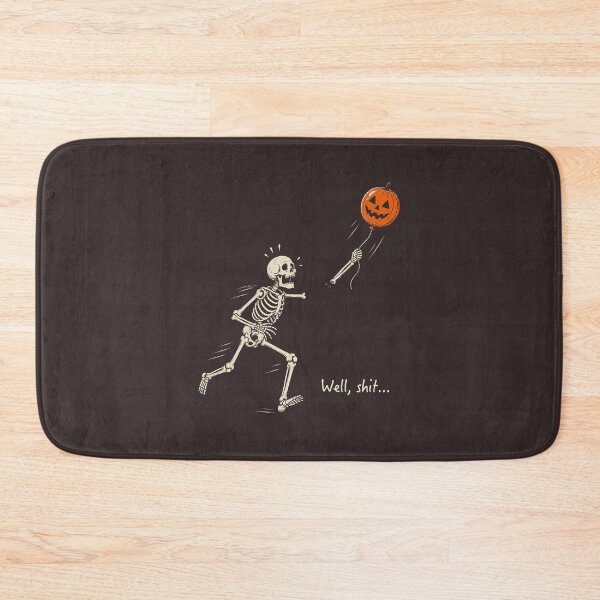 Item preview, Skeleton Throwing Pumpkin Halloween Fun designed and sold by BenyaminMc.