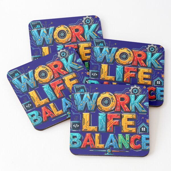 Item preview, Work Life Balance – Futuristic Technology Typography designed and sold by PlengPoomofArts.