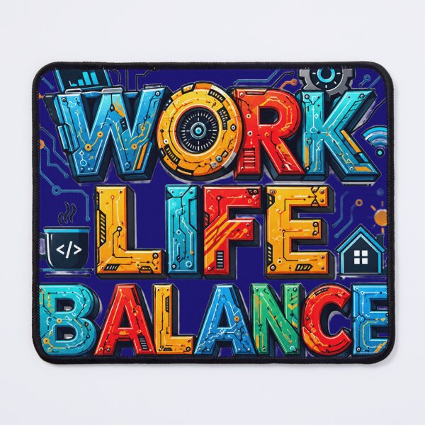 Item preview, Work Life Balance – Futuristic Technology Typography designed and sold by PlengPoomofArts.