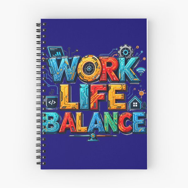 Item preview, Work Life Balance – Futuristic Technology Typography designed and sold by PlengPoomofArts.