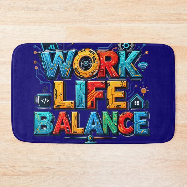 Item preview, Work Life Balance – Futuristic Technology Typography designed and sold by PlengPoomofArts.