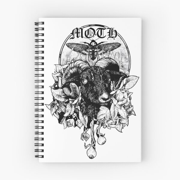 Item preview, Macabre Ram Skull Moth Botanical Illustration designed and sold by MELIAIAMOND.