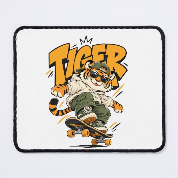 Item preview, Cool Skateboarding Tiger Streetwear Cartoon designed and sold by Anena Studio.