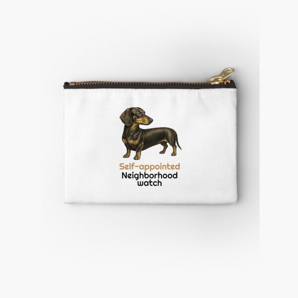 Item preview, Funny Dachshund Neighborhood Watch Quote designed and sold by bluesquidink.