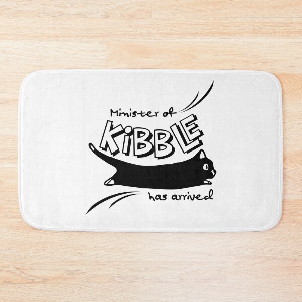 Item preview, Minister of Kibble has Arrived – Funny Cat Food Typography for Cat Lovers designed and sold by shopfindingbeni.