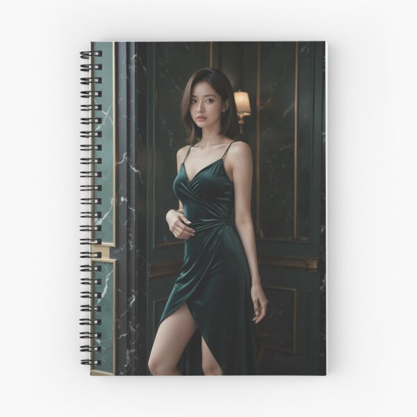 Item preview, Emerald Lounge – Sophisticated Woman in Green Velvet designed and sold by SEIMEI2025.
