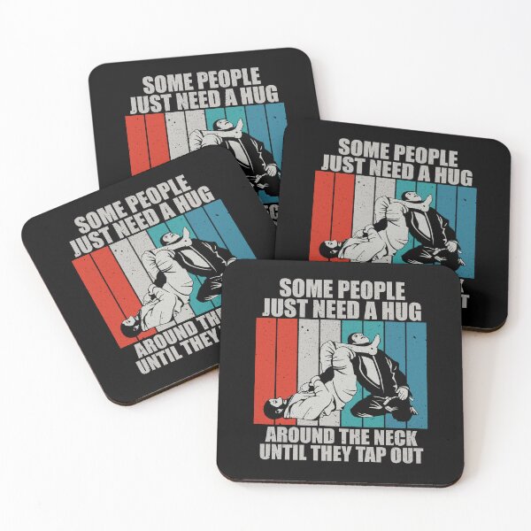 Item preview, Some People Just Need A Hug Around The Neck Until They Tap Out - Brazilian Jiu Jitsu Vintage Gift designed and sold by marthavelony.