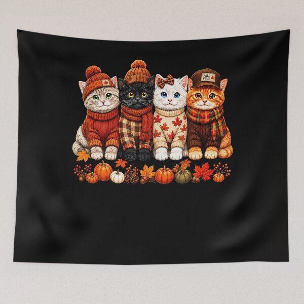 Item preview, Cute Fall Cats Autumn Halloween Pumpkin Cute Cat designed and sold by TysonLangosh.
