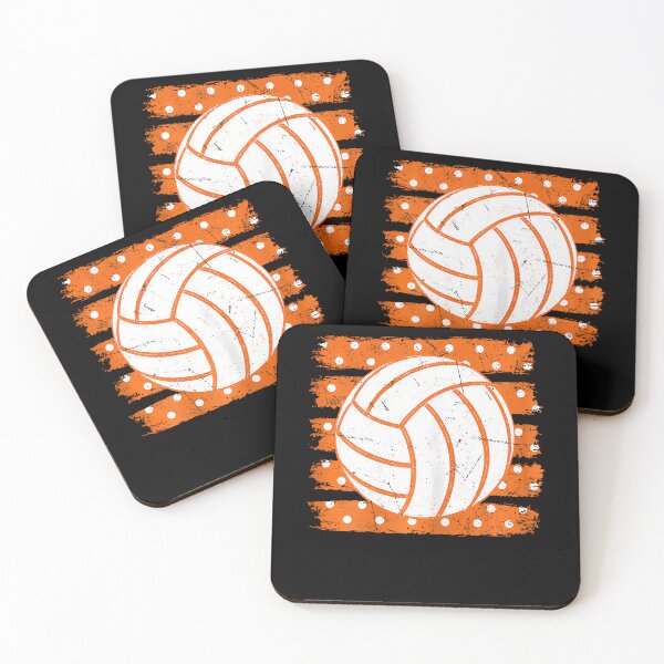 Item preview, Striped Volleyball Orange Game Day Team Spirit designed and sold by TysonLangosh.