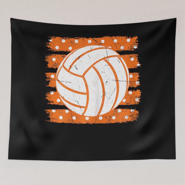 Item preview, Striped Volleyball Orange Game Day Team Spirit designed and sold by TysonLangosh.