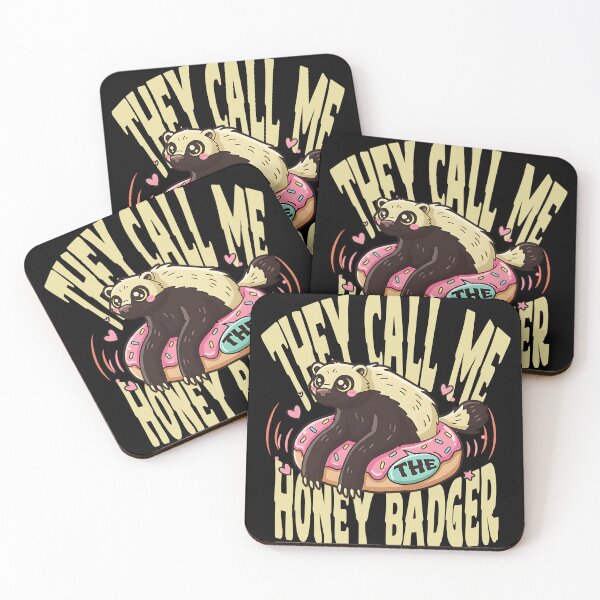 Item preview, They Call Me The Honey Badger T-Shirt | Cute Donut Animal Graphic Tee | Funny Quirky Streetwear Shirt designed and sold by baretyas.