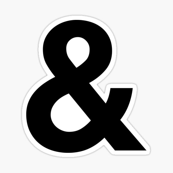 Ampersand & (Black) Poster for Sale by STUDIO-72