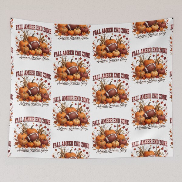 Item preview, Fall Amber End Zone Sweatshirt – Autumns Gridiron Glory Vintage Football Pumpkin Harvest Design designed and sold by FestivityFinds.