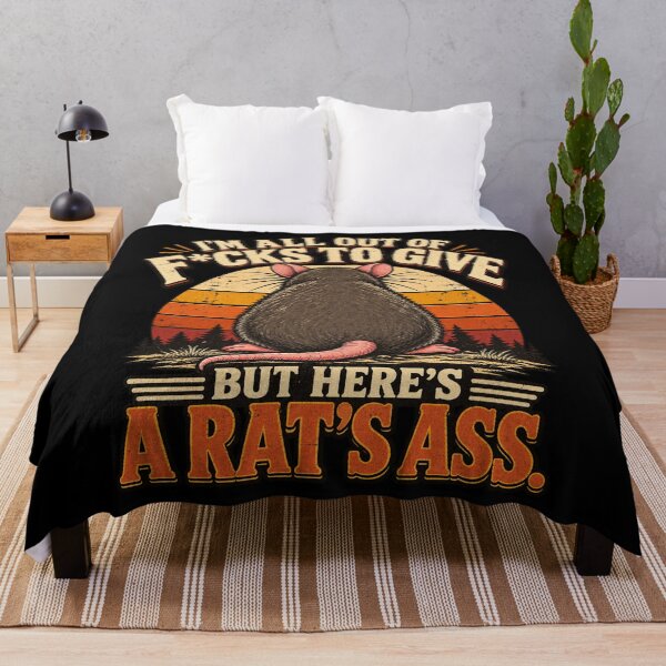 Item preview, I'm All Out Of Fcks To Give But Here's A Rat's Ass designed and sold by RamonaTeal.
