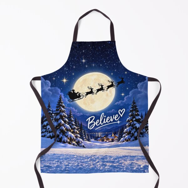 Item preview, Believe Santa Sleigh Moon Christmas Night designed and sold by Kenzie & Co.