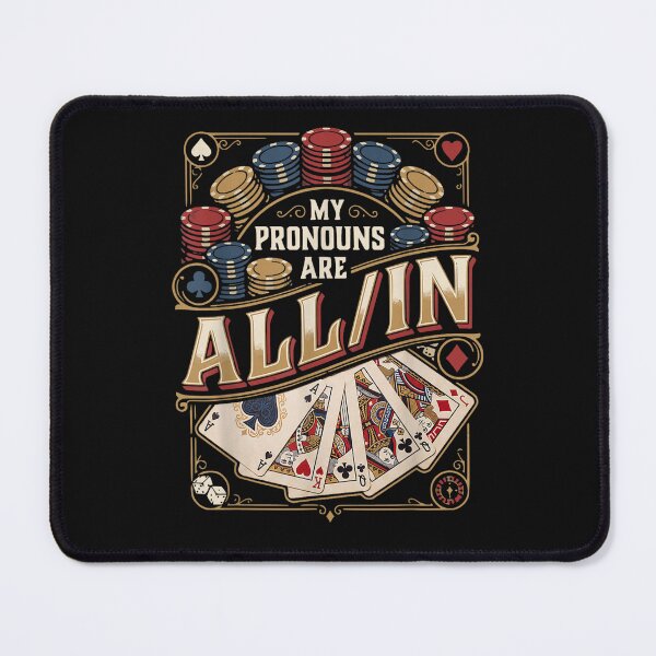 Item preview, My Pronouns are All in Funny Poker Player Card Table  designed and sold by ArtByimamS.