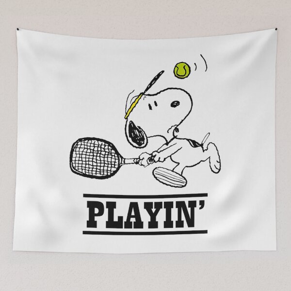 Item preview, Snoopy Playing Tennis designed and sold by ArtistAlgo.
