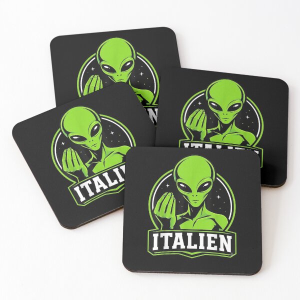 Item preview, Italien Alien Italian Hand Gesture Sci Fi T-Shirt designed and sold by GalenoHenley.