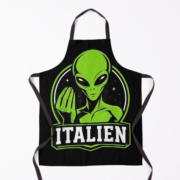 Artikelvorschau, Italienisches Alien-Sci-Fi-T-Shirt mit italienischer Handgeste entworfen und verkauft von GalenoHenley.
