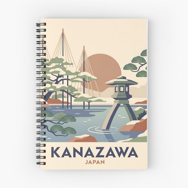 Item preview, Kanazawa Japan Vintage Travel Poster - Kenrokuen Garden Art Print designed and sold by DuckOddity.