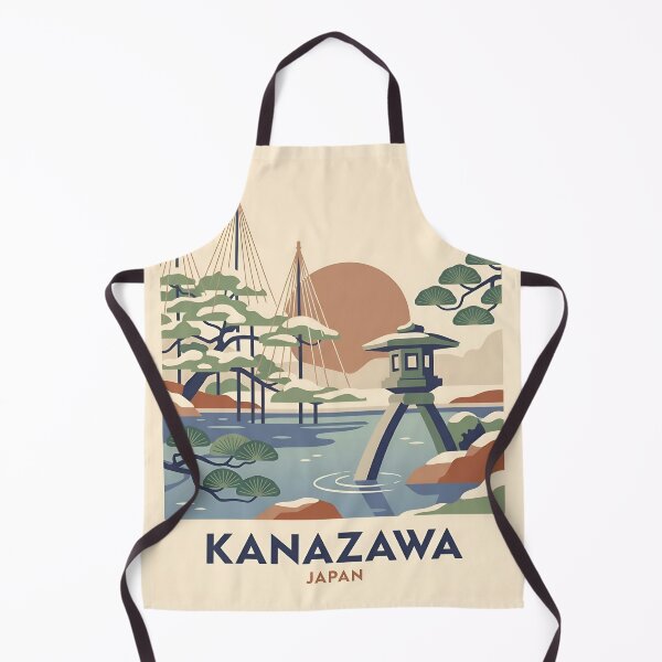 Item preview, Kanazawa Japan Vintage Travel Poster - Kenrokuen Garden Art Print designed and sold by DuckOddity.