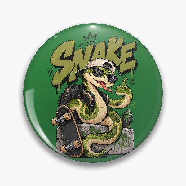 Artikelvorschau, Coole Streetwear Schlangen-Skateboard-Cartoon entworfen und verkauft von Anena Studio.
