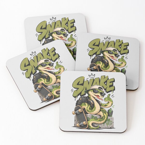 Item preview, Cool Streetwear Snake Skateboard Cartoon designed and sold by Anena Studio.