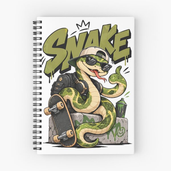 Item preview, Cool Streetwear Snake Skateboard Cartoon designed and sold by Anena Studio.