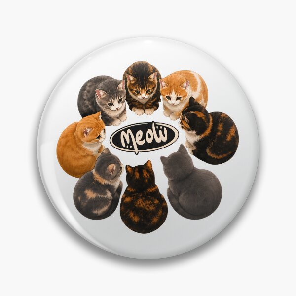 Item preview, Adorable Kittens Circle Meow Logo designed and sold by SoyLamderma.