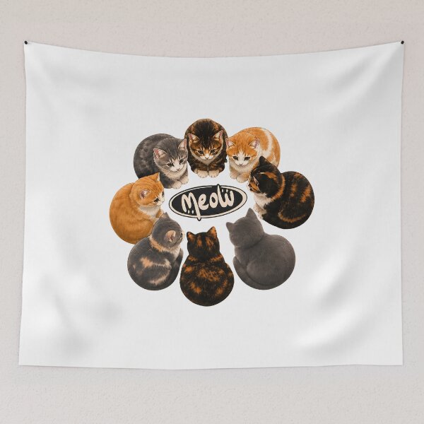 Item preview, Adorable Kittens Circle Meow Logo designed and sold by SoyLamderma.