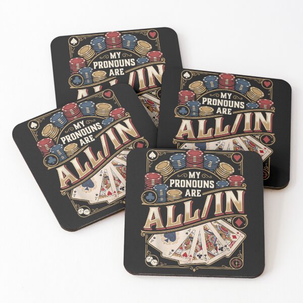 Item preview, My Pronouns are All in Funny Poker Player Card Table designed and sold by leevekaArt.