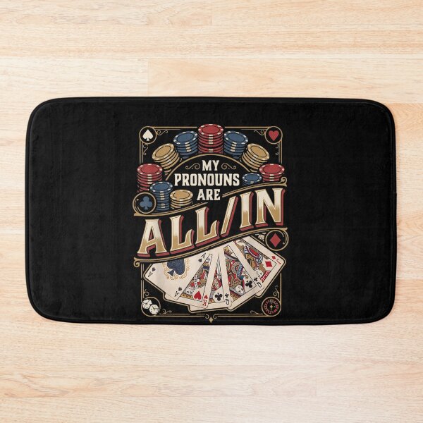 Item preview, My Pronouns are All in Funny Poker Player Card Table designed and sold by leevekaArt.