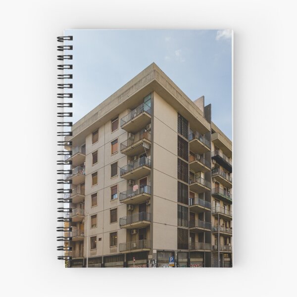 Item preview, Urban Apartment Building With Balconies Under A Clear Sky And Graffiti At Street Level designed and sold by Nmallia.
