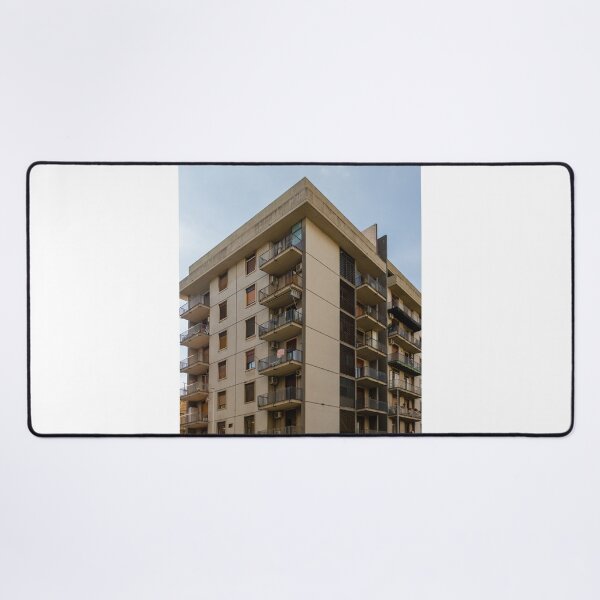 Item preview, Urban Apartment Building With Balconies Under A Clear Sky And Graffiti At Street Level designed and sold by Nmallia.