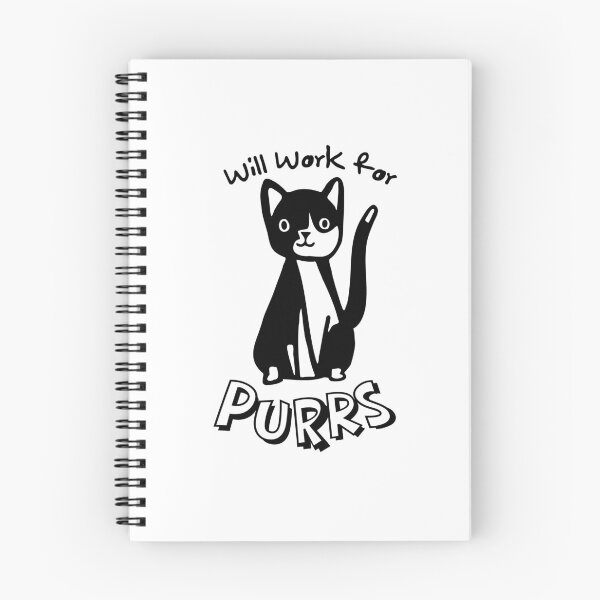 Item preview, Will Work for Purrs – Funny Tuxedo Cat Lover designed and sold by shopfindingbeni.